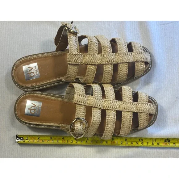 Dolce Vita Woven Raffia Fisherman Sandals Coastal Resort Boho WMS 10 - Picture 2 of 7